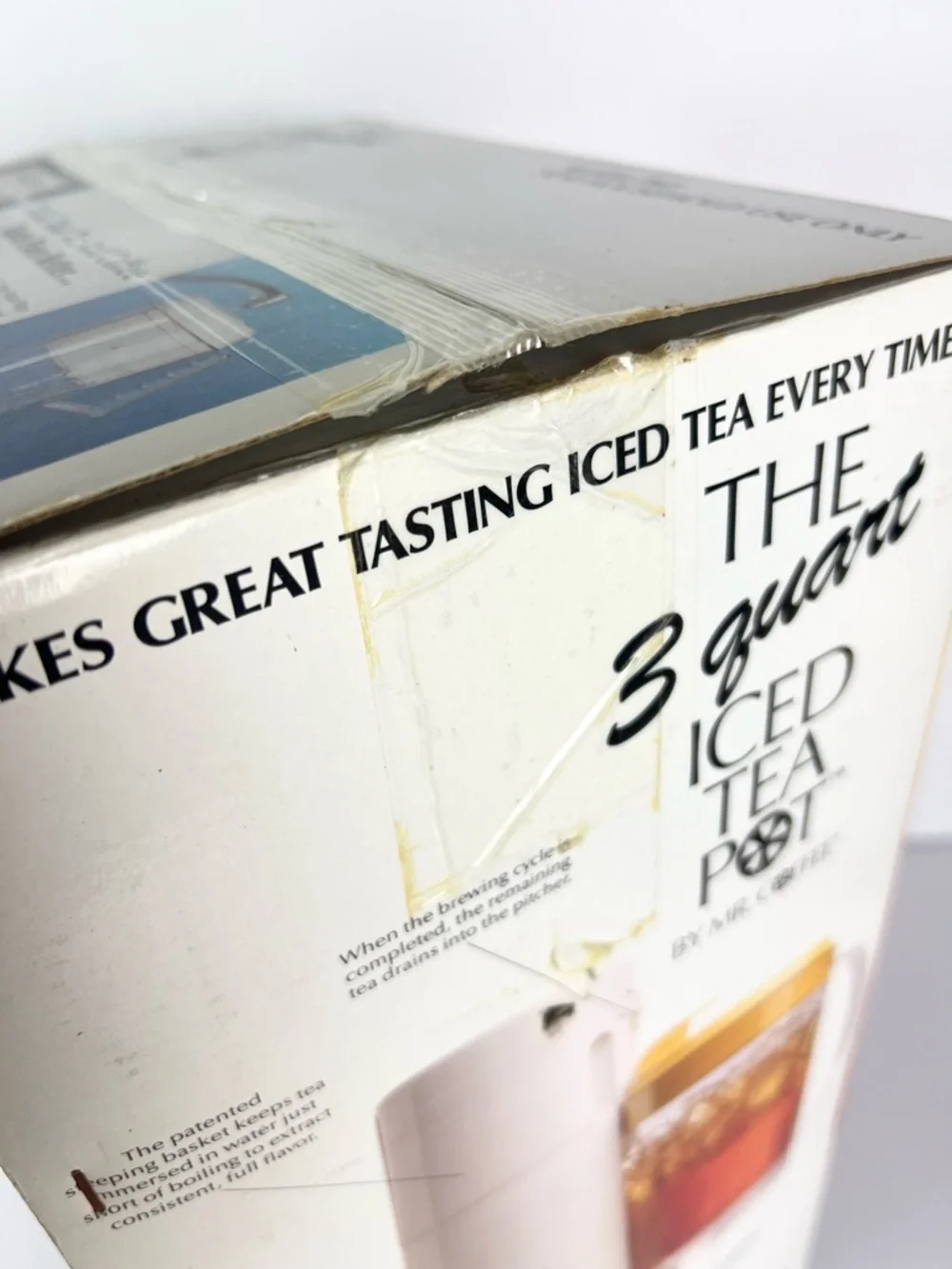 Vintage Mr Coffee‎ Iced Tea Maker 3 Quart Yellow Pitcher New Open Box 1996
